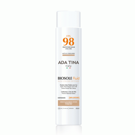 Protetor Solar Fluido Com Cor Biosole Fluid Defense Médio Escuro FPS 98 com 40ml