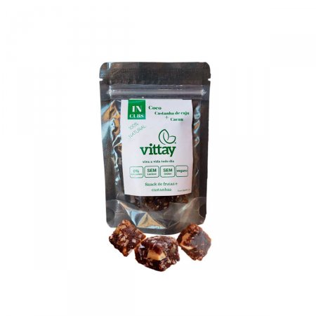 Snack de Frutas Vittay In Cubs Coco, Castanha de Caju e Cacau com 45g