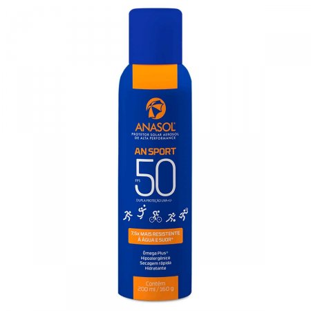 Protetor Solar Corporal Aerossol Anasol AN Sport FPS50 com 160g