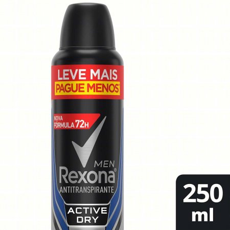 Desodorante Antitranspirante Aerossol Rexona Men Active Dry com 250ml