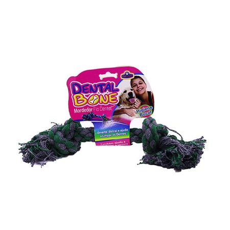Brinquedo Corda de Limpeza Bucal Dental Bone - Pet Injet Brinquedo Corda de Limpeza Bucal Dental Bone GG - Pet Injet