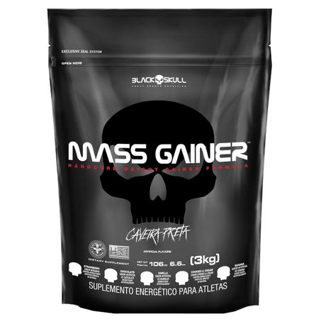 HIPERCALÓRICO MASS GAINER - 3KG - REFIL REFIL MASS GAINER MORANGO 3KG