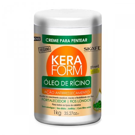 Creme para Pentear Skafe Keraform Óleo de Rícino com 1kg