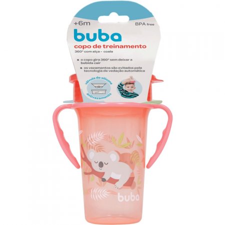 Copo de Treinamento Buba 360° com Alça Coala com 300ml