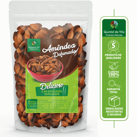 Amêndoa Defumada Super Crocante Deliciosa e Fresquinha - 500g