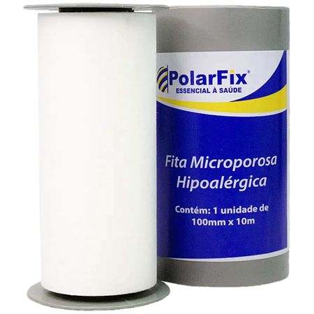 Fita Microporosa Hipoalérgica PolarFix - 100mm x 10 m - Branca