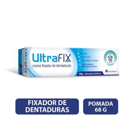 Creme Fixador de Dentadura UltraFix Sem Sabor com 68g