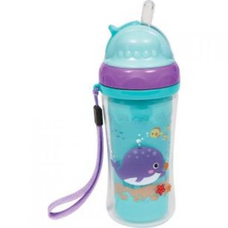 Copo Parede Dupla Com Canudo -Turminha Do Mar Buba Baby