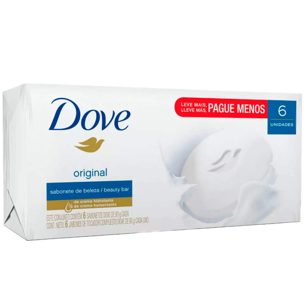 Kit Sabonete Dove Original em Barra com 6 unidades
