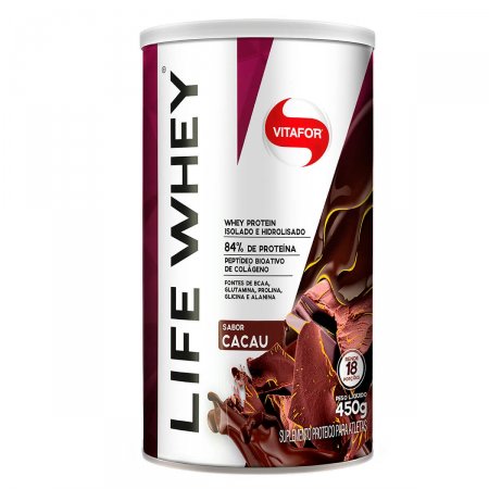 Suplemento Alimentar Life Whey Vitafor Cacau com 450g
