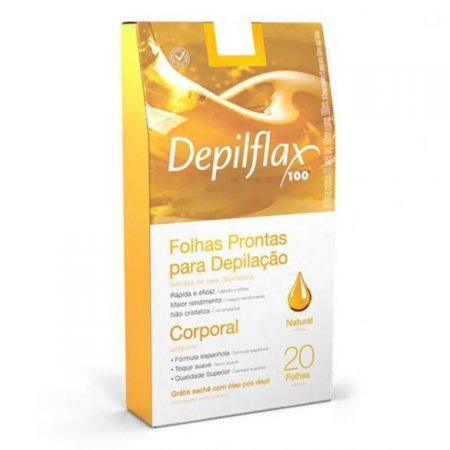 Folhas Prontas Para Depilação Corporal Natural Depilflax