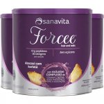 Kit 3 Colágeno Forcee unhas e cabelos Sanavita abacaxi 330g