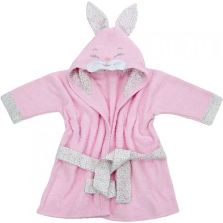 Roupão com Capuz Bordado Baby Joy Premium - Coelhinha