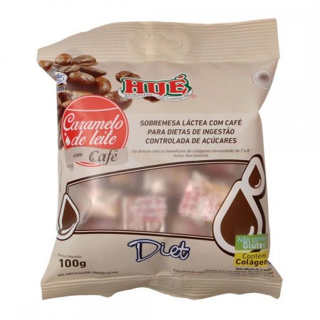 Caramelo de Leite Com Cafe Diet 100g Hue