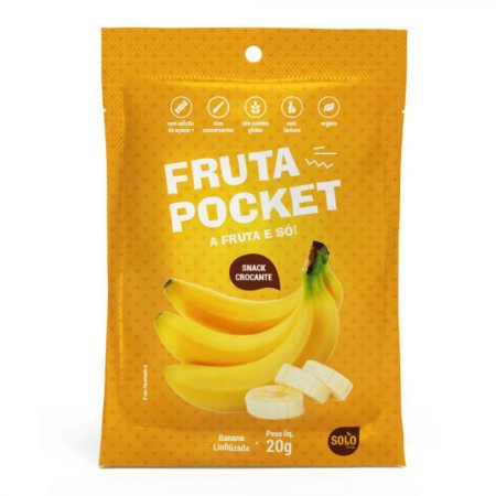 Fruta Pocket Banana Liofilizado 20g Solo Snacks