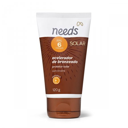 Protetor Solar Acelerador de Bronzeado Needs FPS 6 com 120g