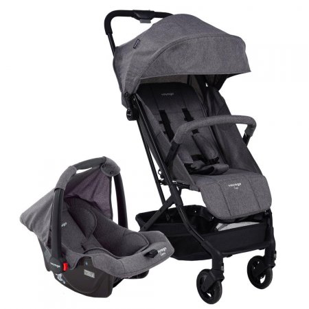 Travel System Yupi Voyage - Cinza Mescla
