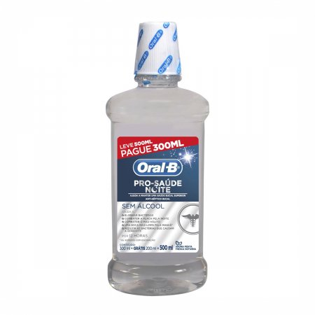 Enxaguante Antisséptico Bucal Oral-B Pro-Saúde Noite Sem Álcool com 500ml