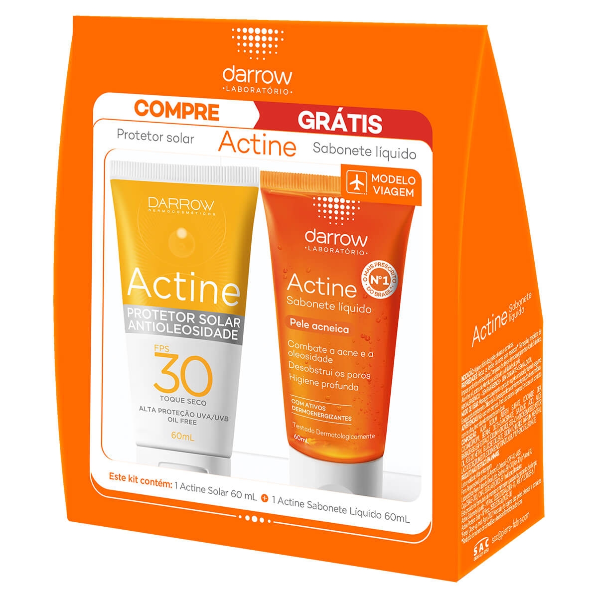 Kit Protetor Solar Hidratante Actine FPS 30