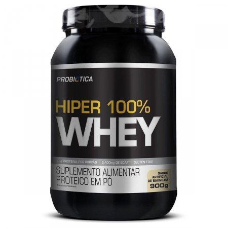 Whey Protein Hiper 100% Baunilha Probiótica Pote - 900g