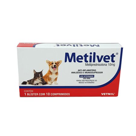 Metilvet 10mg Vetnil Cães e Gatos