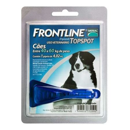Antipulgas e Carrapatos Frontline Topspot para Cães de 40 a 60 Kgs