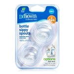 Bico Silicone Transição Options Boca Larga Dr Browns - 2 unidades