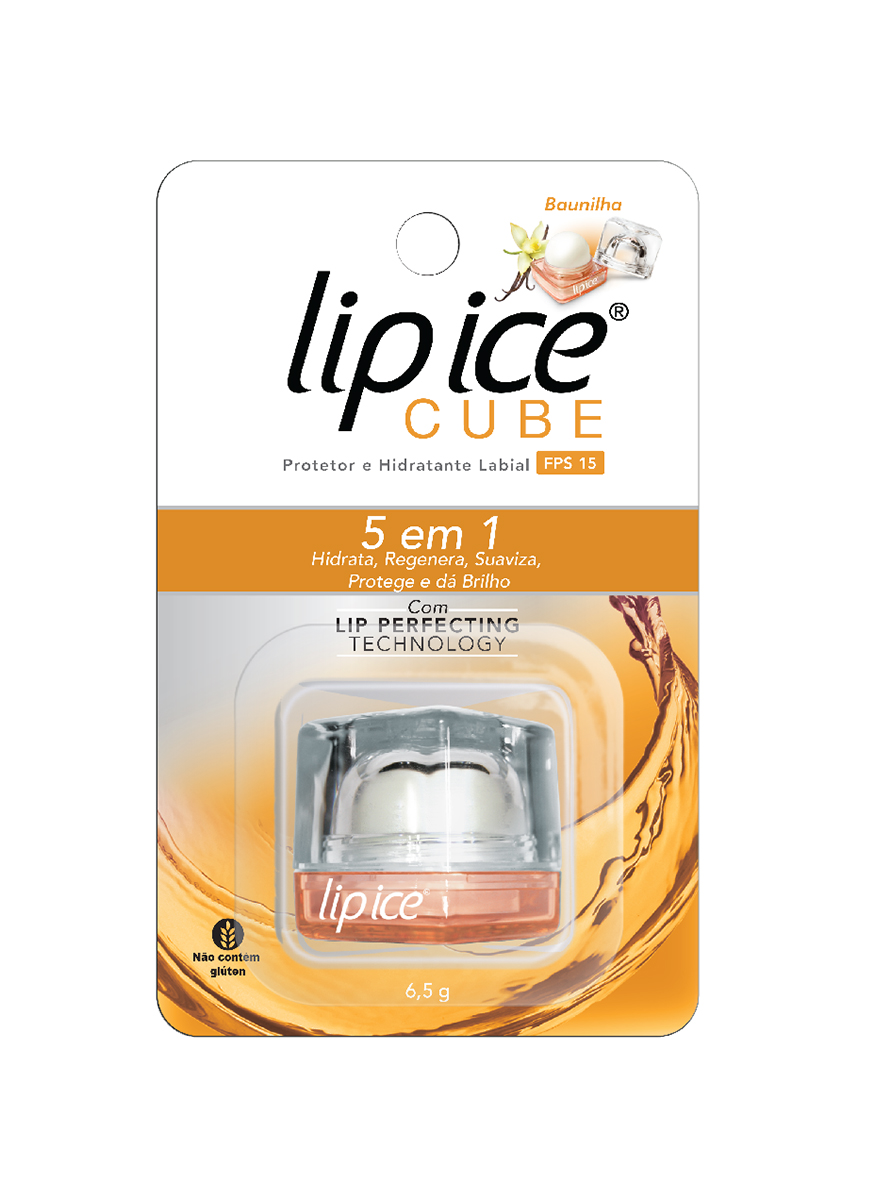 Protetor e Hidratante Labial Lip Ice Cube Baunilha FPS15