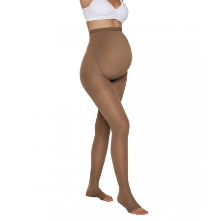 Meia Calça Kendall Média Compressão Gestante s/Ponteira Castanho G