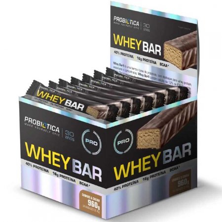 Whey Bar Whey Protein Cookies 24 unidades Probiótica