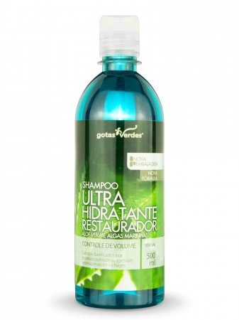 Shampoo Aloe Vera Gotas Verdes Ultra Hidratante Restaurador  500 ml