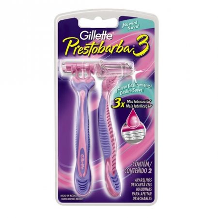 Aparelho de Depilação Gillette Prestobarba 3 Feminino c/2 un