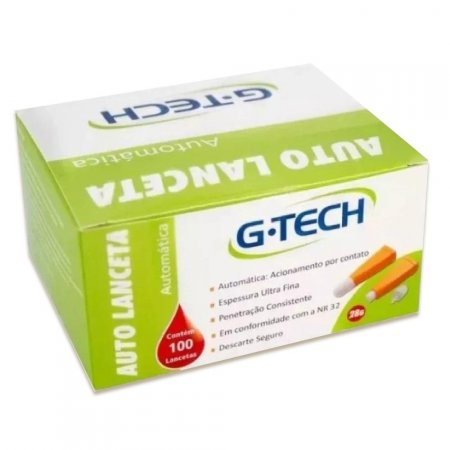 Lanceta Automática por Contato 28G 100un G-tech