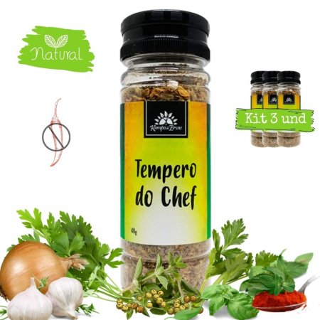 Tempero do Chef Cebola Alho Ervas Kampo Ervas 3 und 40g cada