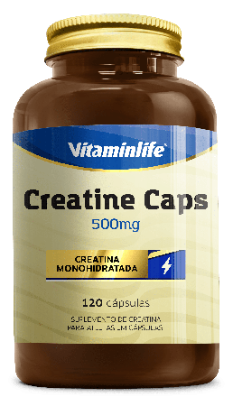 Creatine Caps 500mg c/120 cáps. (Creatina Monohidratada) Vitaminlife