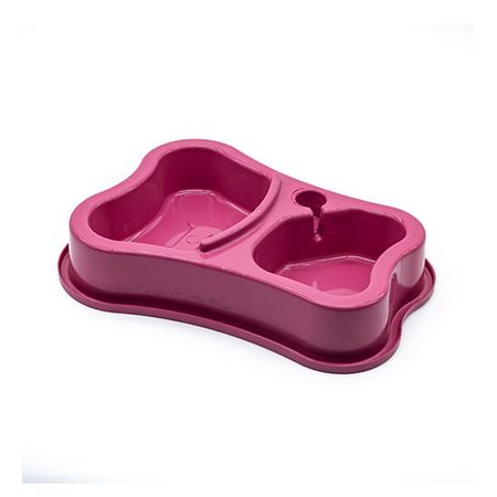 Comedouro Duplo com Bebedouro para Garrafa Pet Anti-formiga - Pet Injet Comedouro Duplo com Bebedouro para Garrafa Pet Anti-formiga Rosa  - Pet Injet