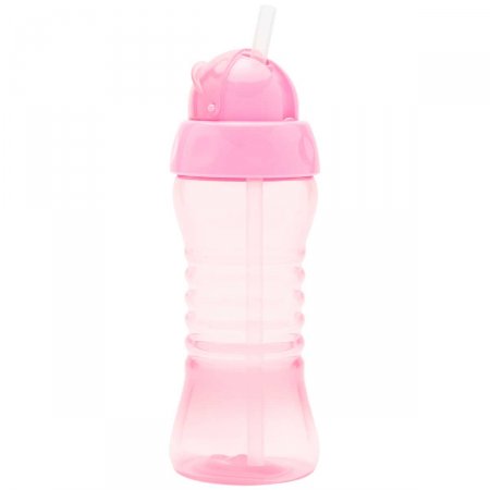 Copo Lolly Clean com Canudo Rosa de 300ml