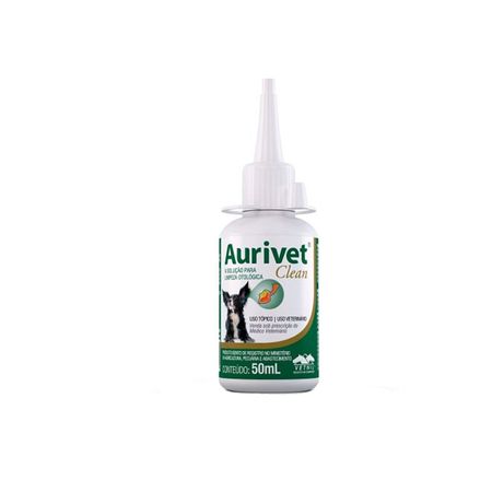 Aurivet Clean 50ml Vetnil Solução Otológica Cães Gatos