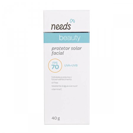Protetor Solar Facial Needs Beauty Oil-Free FPS 70 com 40g