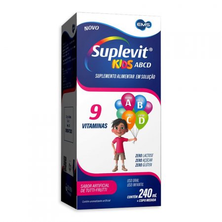 Suplevit Kids ABCD 9 Vitaminas 240ml Sabor Tutti-Fruti EMS