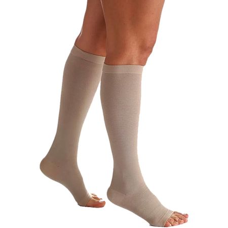 Meia Panturrilha Sigvaris Algodão Super - 30-40Mmhg - Xg2 - Aberta - Bege