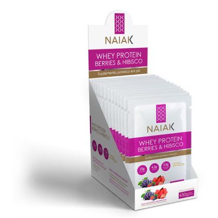 Whey Protein Berries e Hibisco 450g - Naiak