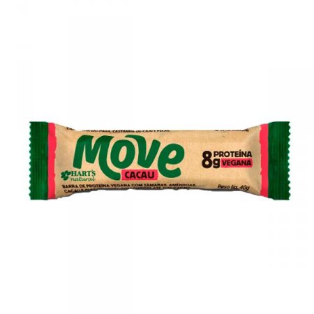 Barra de Proteína Vegana Move Cacau Hart's Natural 40g