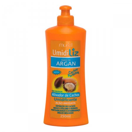 Umidificante Ativador de Cachos Umidiliz Óleo de Argan com 250ml