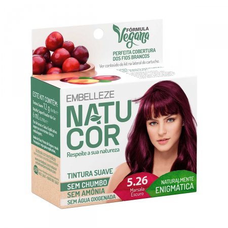 Tintura Suave Natucor 5.26 Marsala Escuro com 1 Unidade