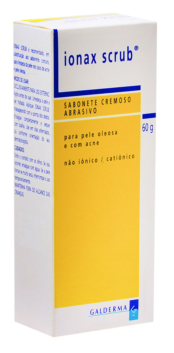 Sabonete Cremoso Abraviso Ionax Scrub Pele Oleosa e com Acne