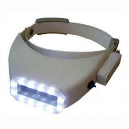 Lupa De Pala Branca Com Luz De Led