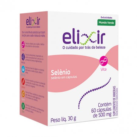 Selênio Elixir 500mg com 60 cápsulas