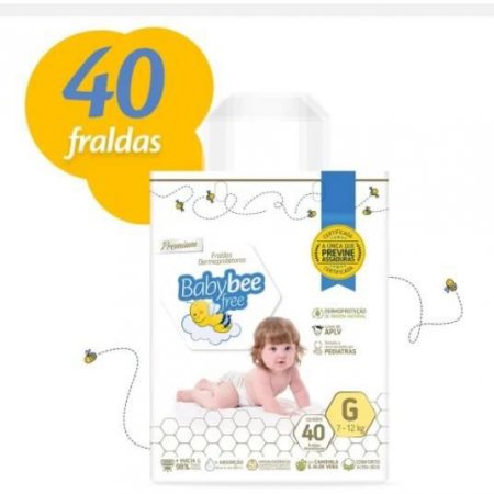 Fralda Baby Bee Free - G - 40