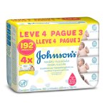 Kit Lenço Umedecido Johnson's Recém-Nascido com 4 pacotes de 48 unidades cada